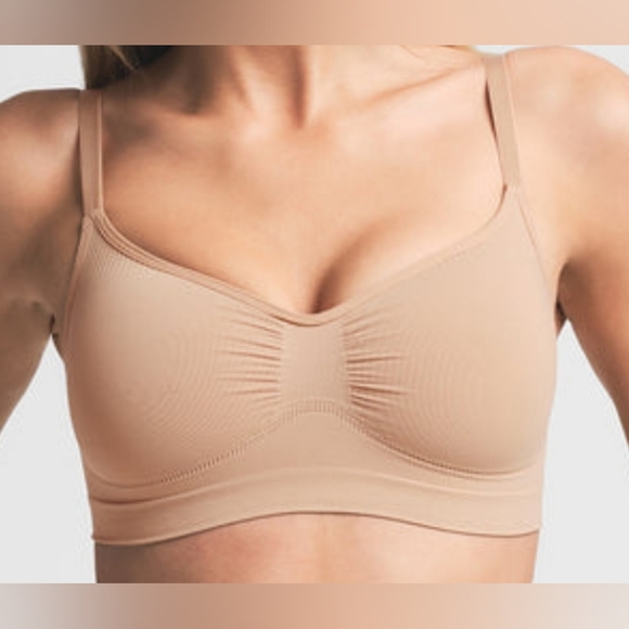 💕NEW SKIMS Seamless Sculpt Bralette Wireless Unlined Shaping Bra Nude CLAY 2XL - Picture 1 of 13